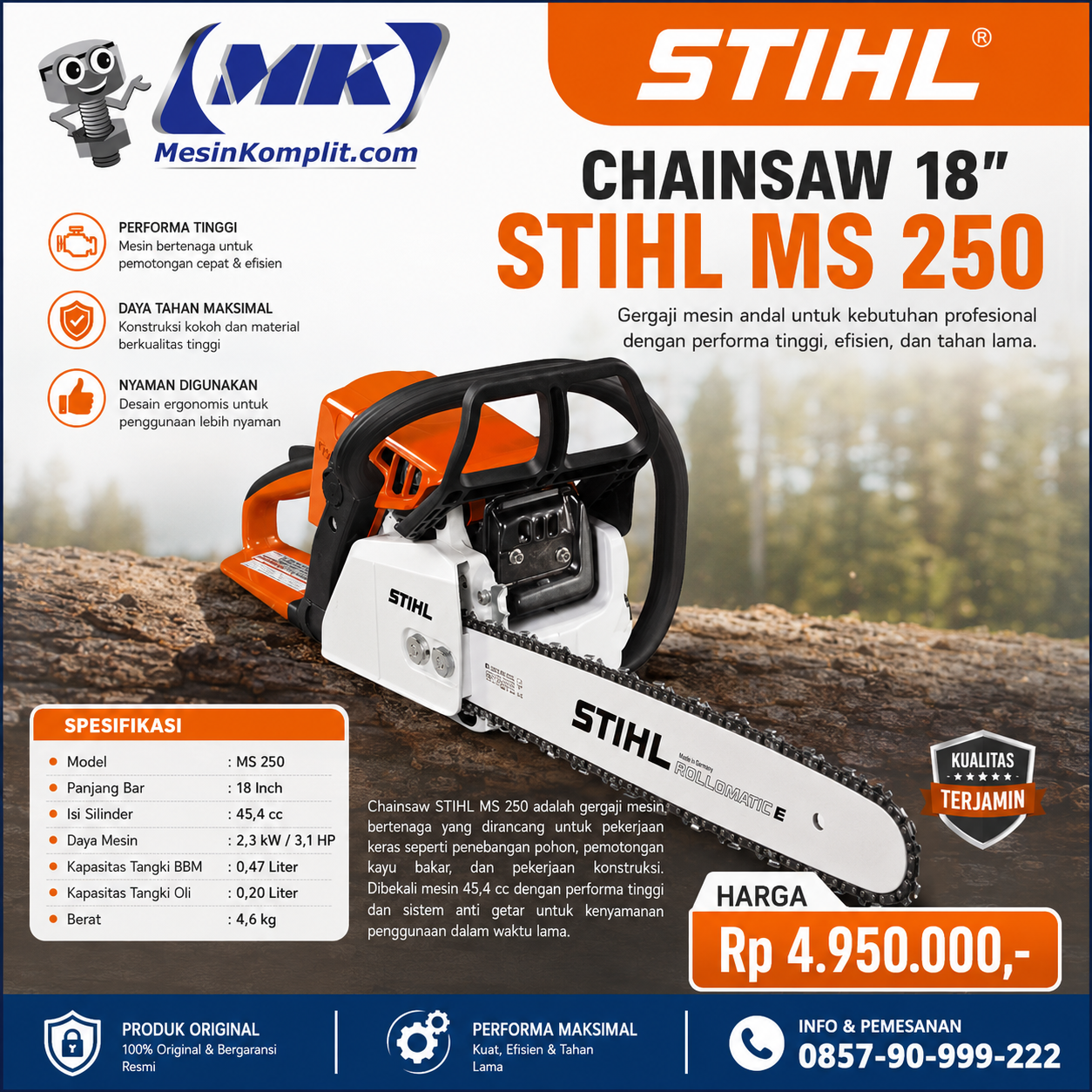 Gergaji Kayu Stihl 18 Inc...